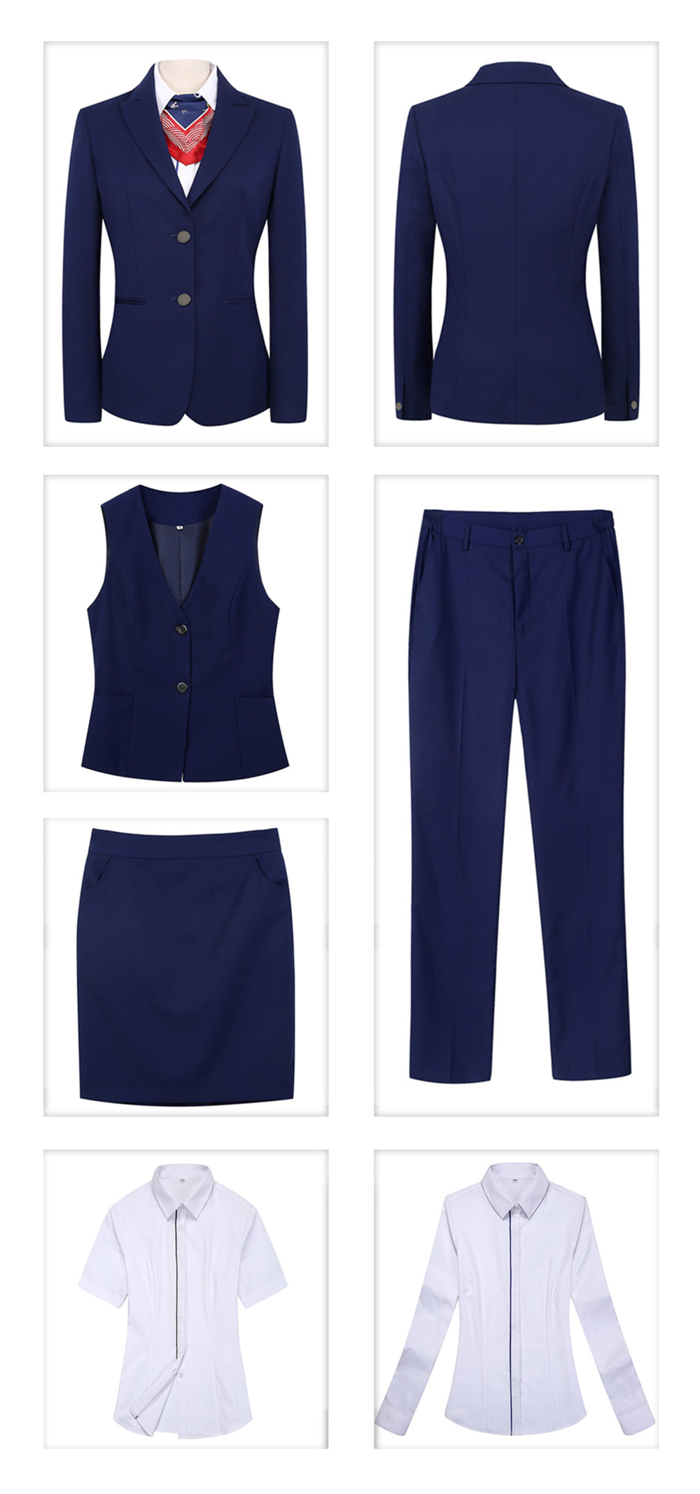 交通銀行前臺(tái)制服套裝—款式圖片