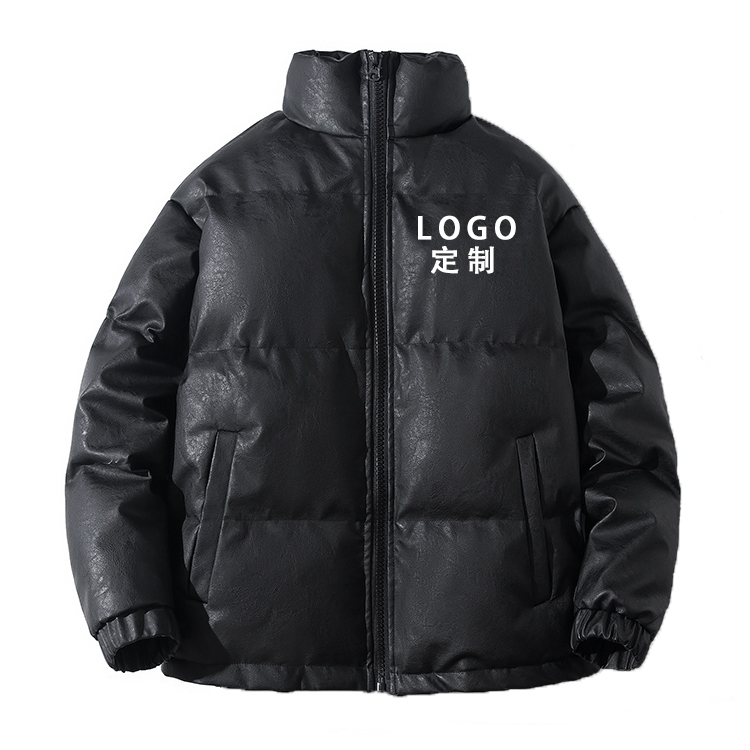 機(jī)車(chē)純色PU/真皮羽絨服 機(jī)車(chē)純色PU/真皮羽絨服