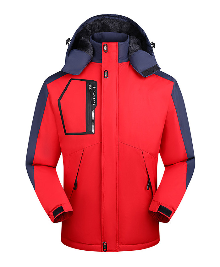 連帽加絨防水棉服 連帽加絨防水棉服